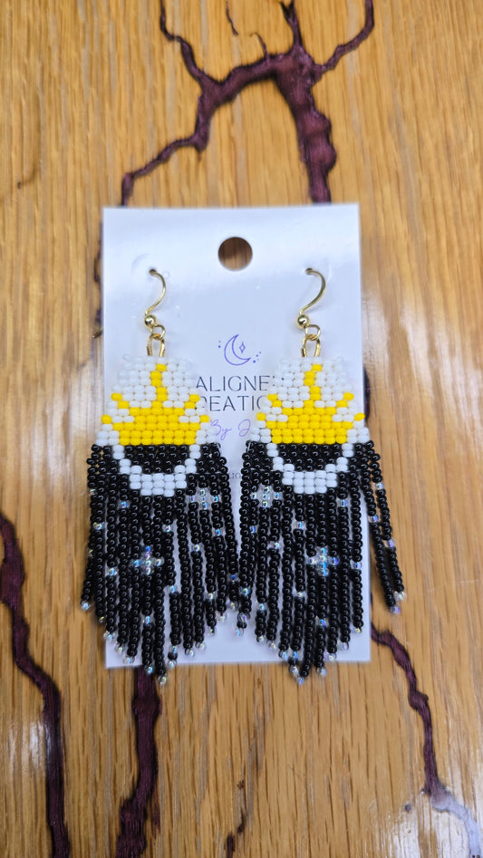 Sun/Moon Earrings - Aligned Creations By Jess
