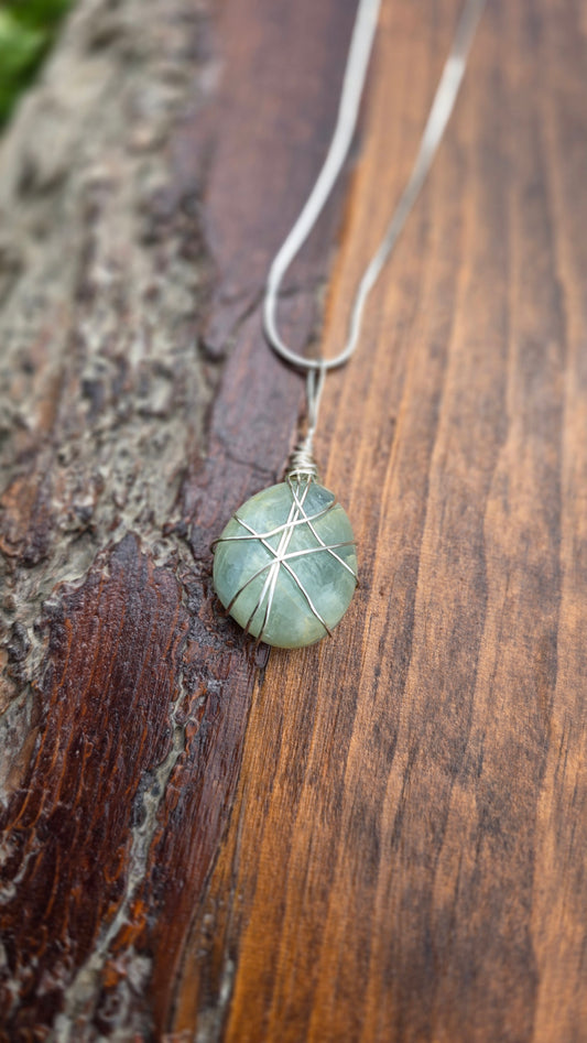 Blue Onyx Wrapped Necklace