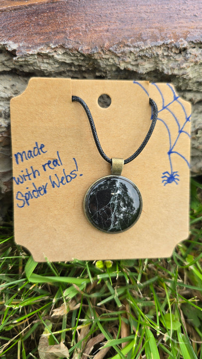 Spider Web Pendant Necklace