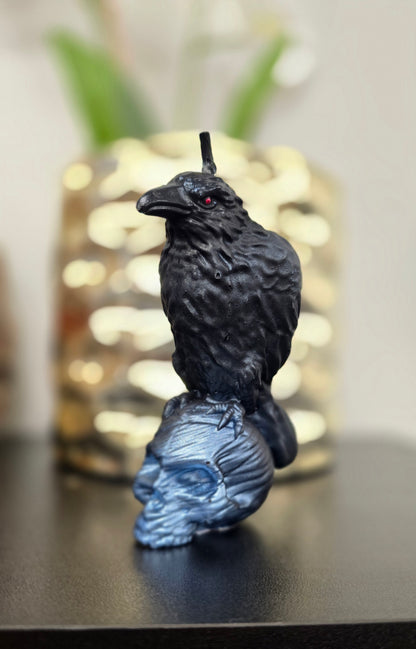 Raven on Skull Candle