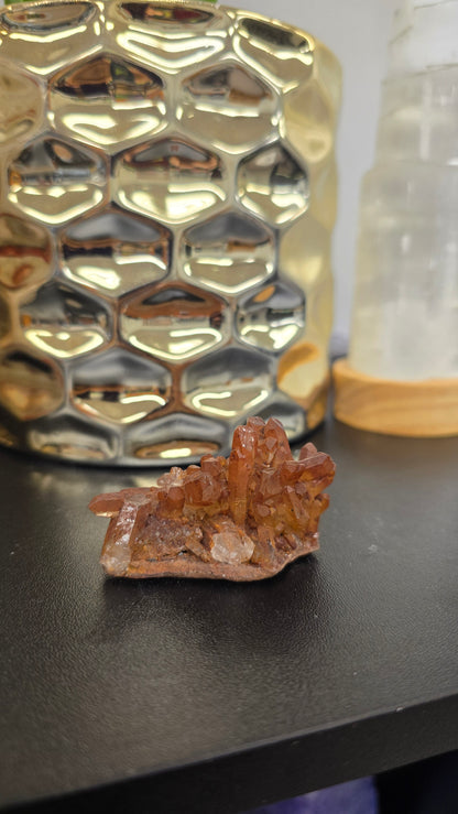 Red Tangerine Quartz Cluster