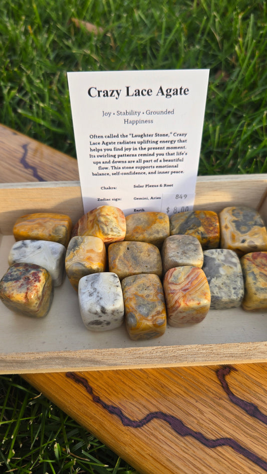 Crazy Lace Agate Tumbled Stone