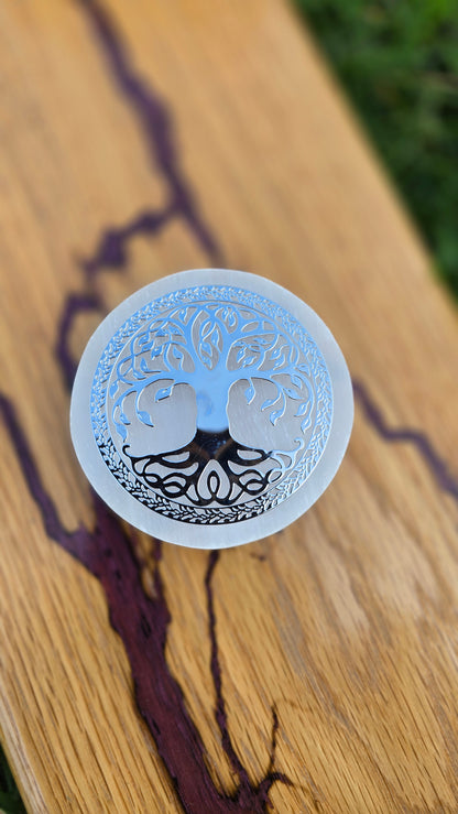 Round Selenite Plates