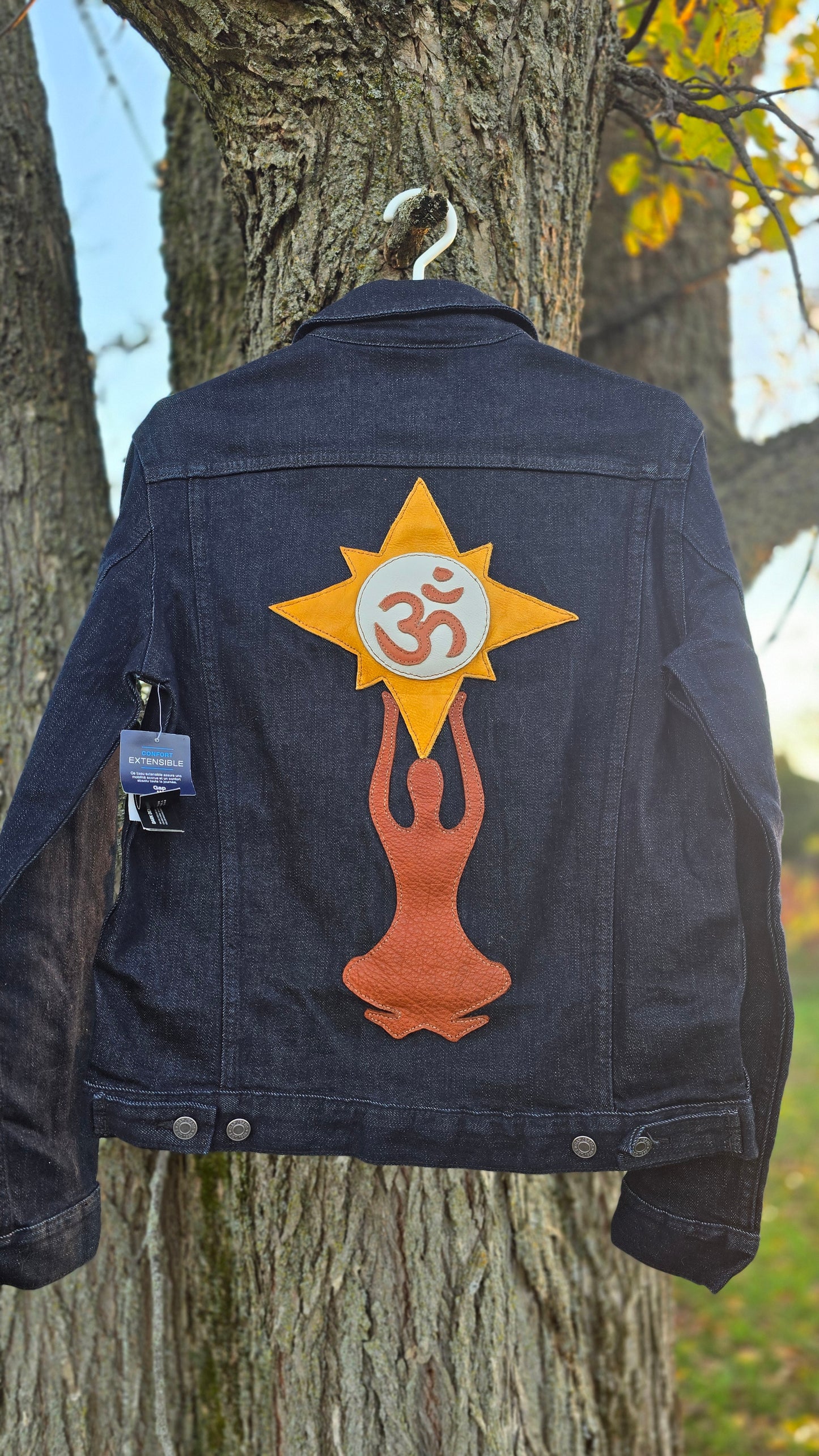 Jean Jacket with Leatherwork by Stephen and the Crow- Yoga
