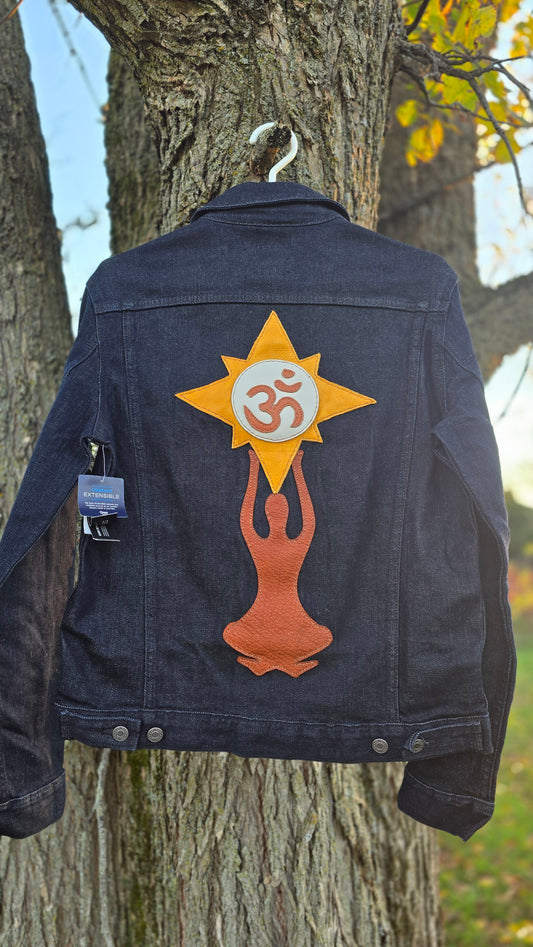 Jean Jacket with Leatherwork by Stephen and the Crow- Yoga