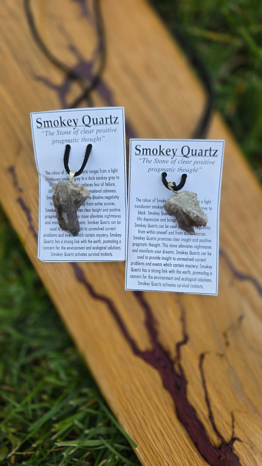 Raw Smokey Quartz Necklace