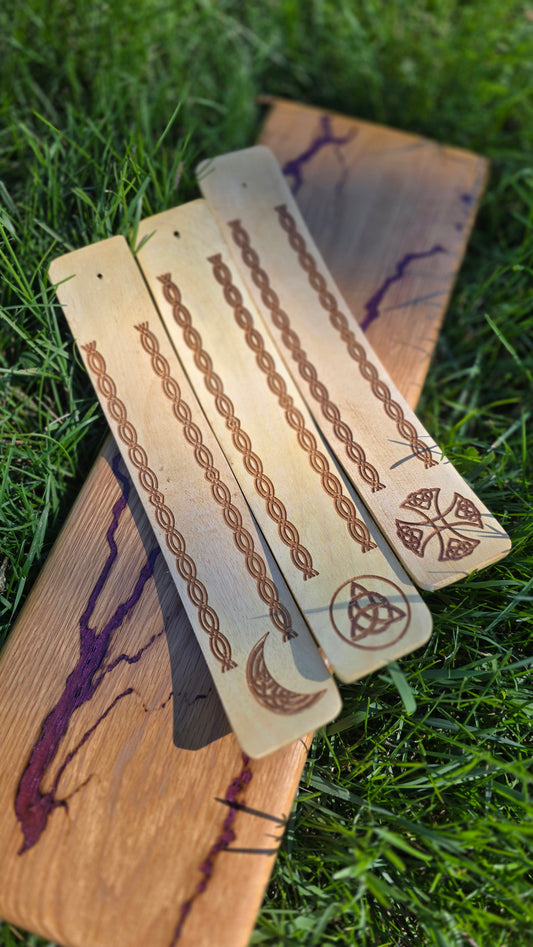 Wooden Long Incense Holder 10"