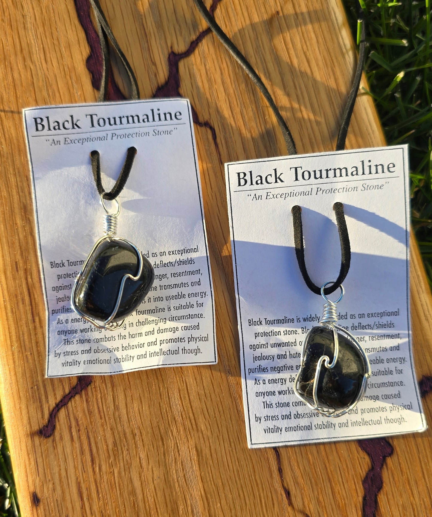 Black Tourmaline Wrapped Necklace