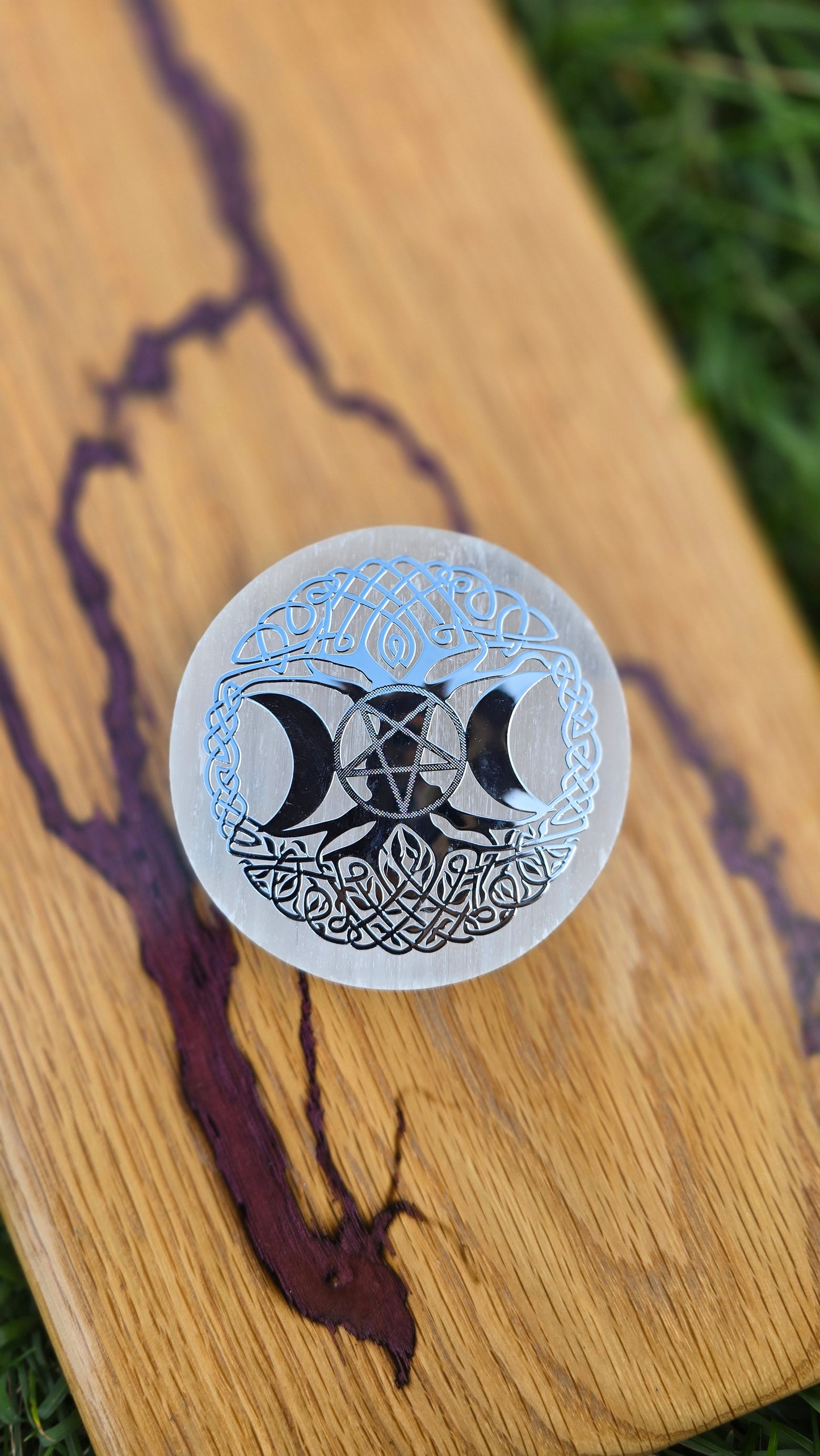 Round Selenite Plates