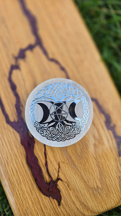 Round Selenite Plates