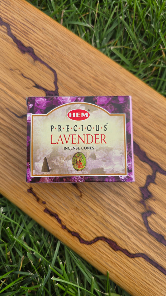 Precious Lavender Incense Cones HEM