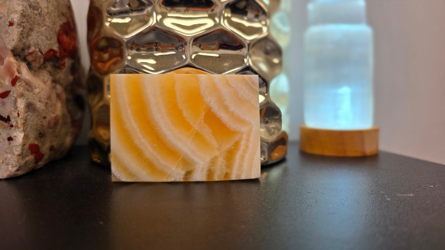Yellow Banded Calcite Piece