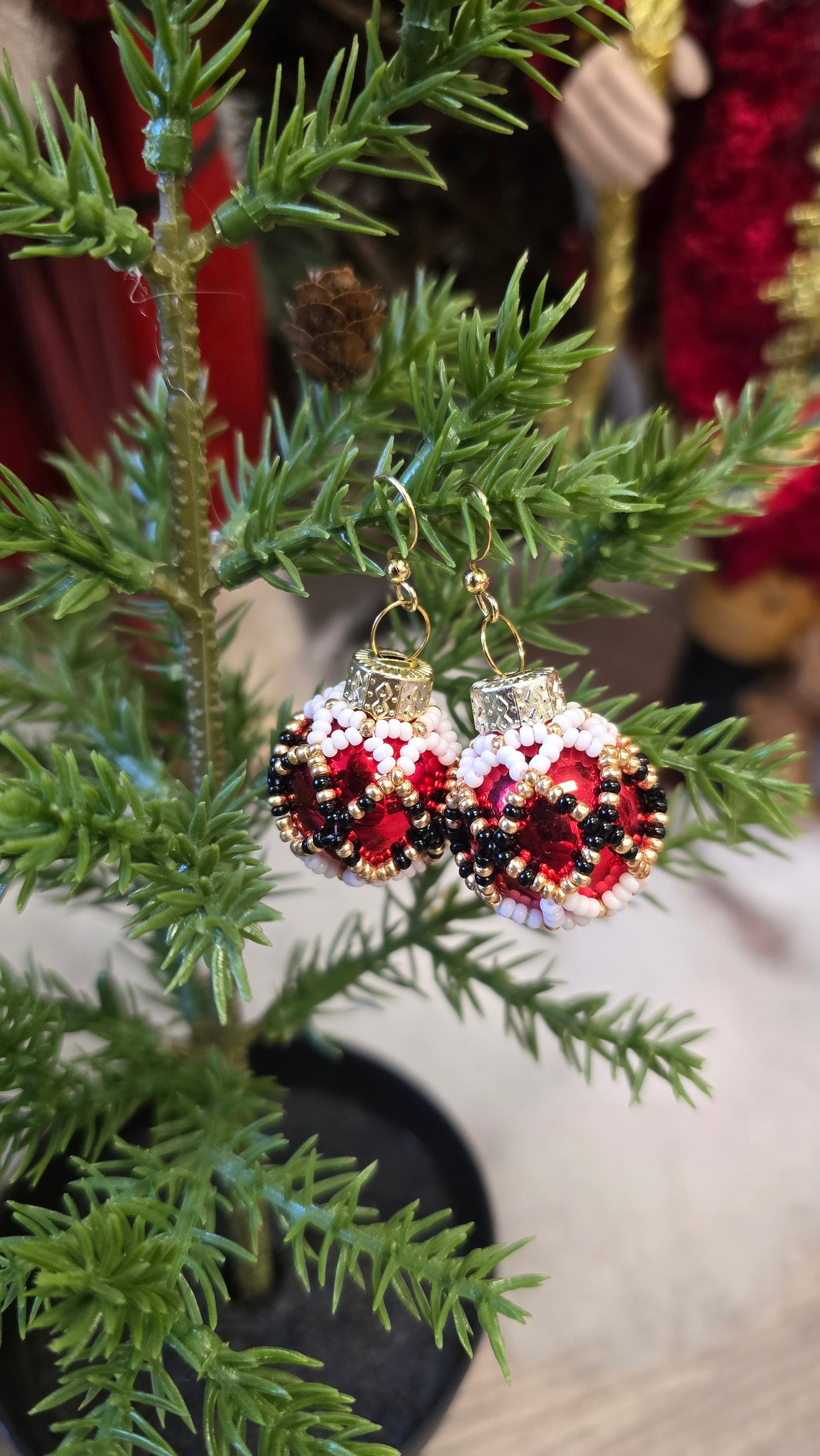 Christmas Bulb Earrings by Aligned Creations by Jess