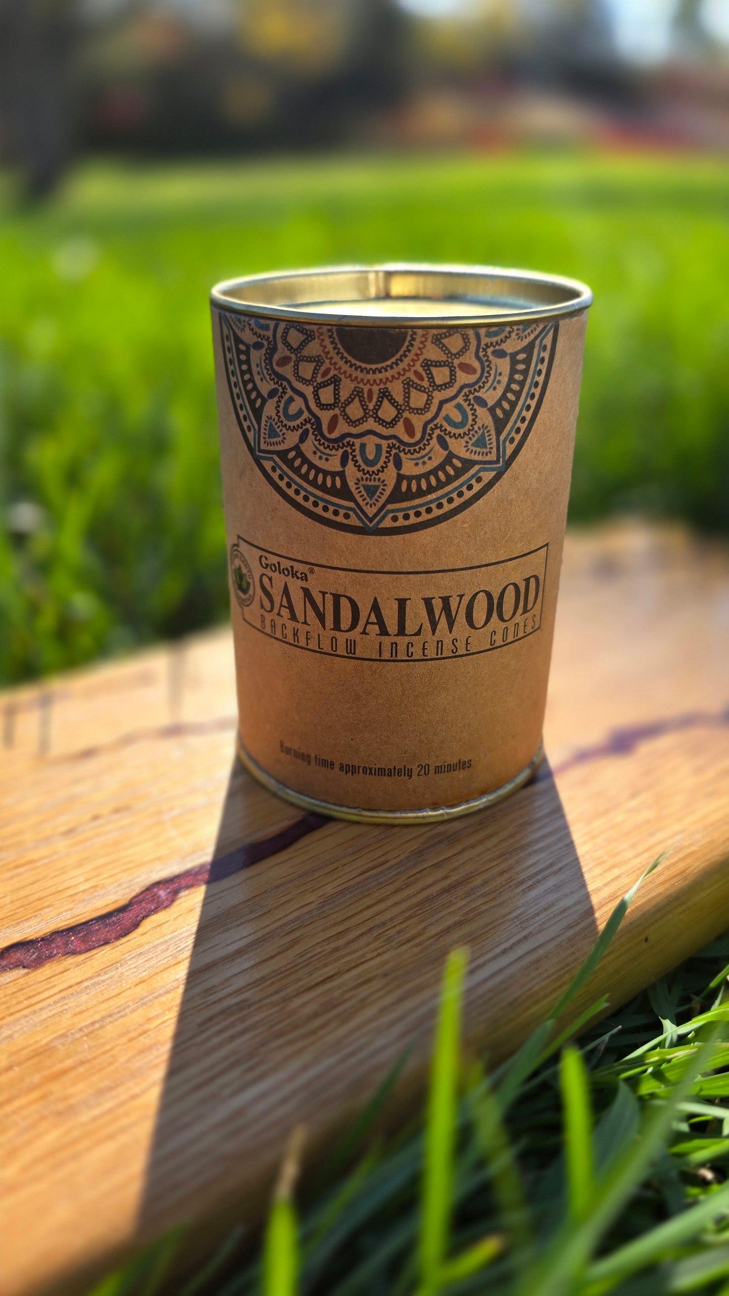 Goloka Sandalwood Blackflow Incense Cones